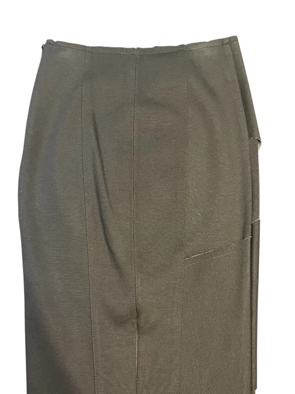 Philippe Dubuc Size Medium Black Pencil Skirt with Pleat Details